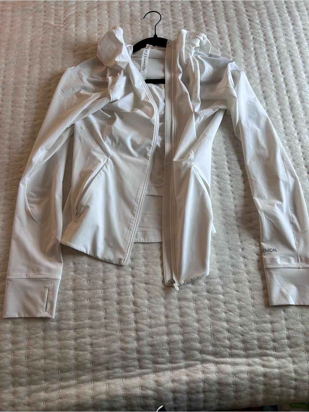 lululemon athletica White Hooded Performance Jacket